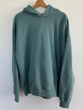 Abercrombie & Fitch Essential Popover Hoodie Mens Large Oversized Green Soft A&F